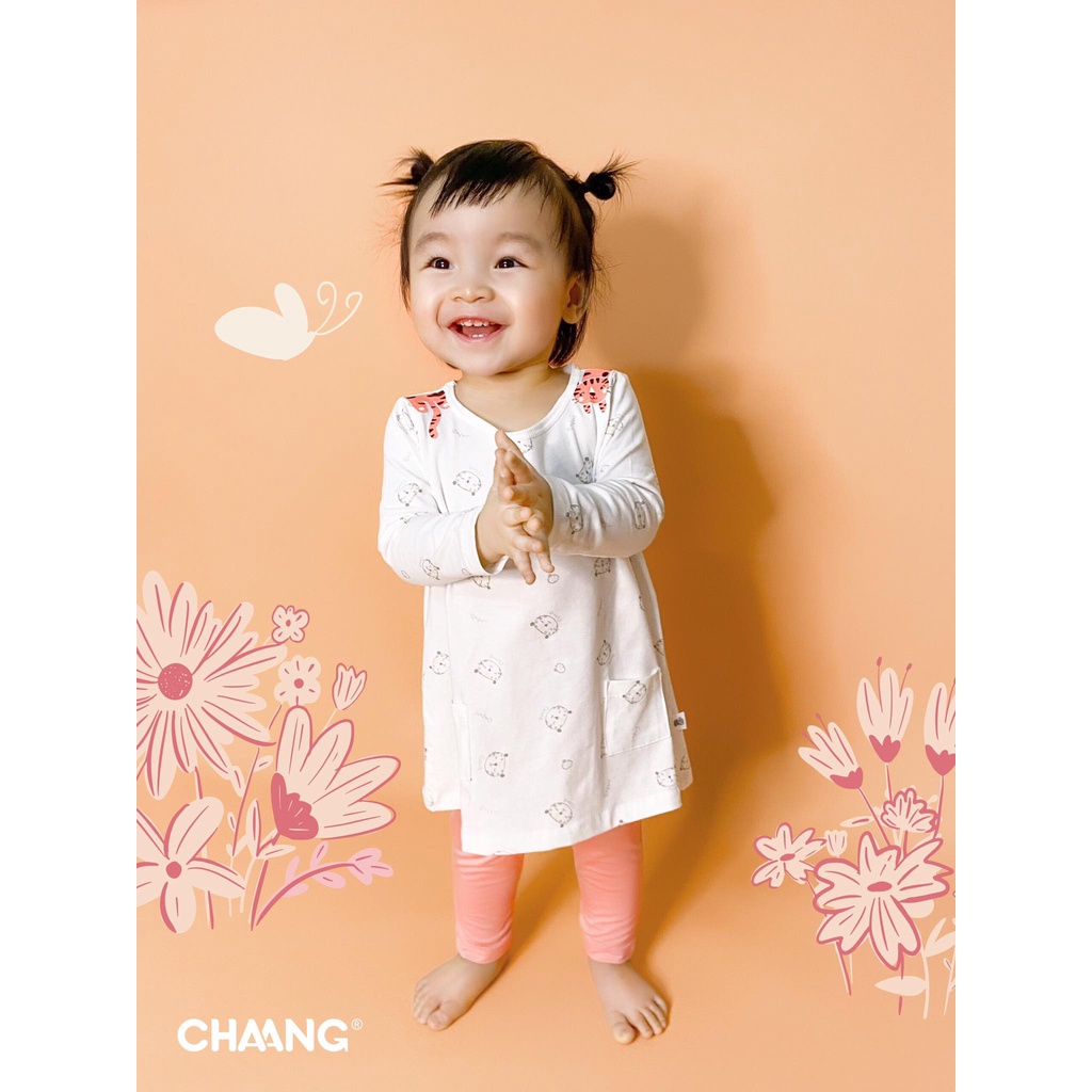 [Chính Hãng] Áo dài tay trẻ em chất liệu cotton mềm mại họa tiết Jungle Chaang