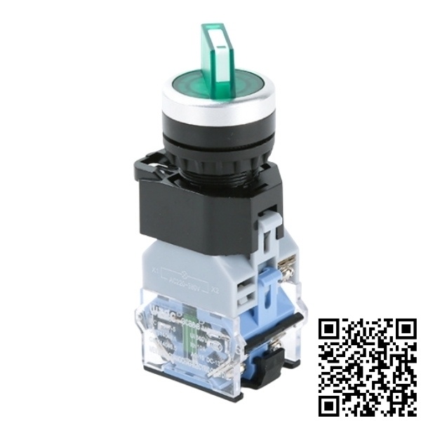 Công tắc xoay có đèn LA38 chuyển mạch 2, 3 vị trí điện áp 24VDC, 220VAC lắp đặt tủ điện điều khiển chất lượng