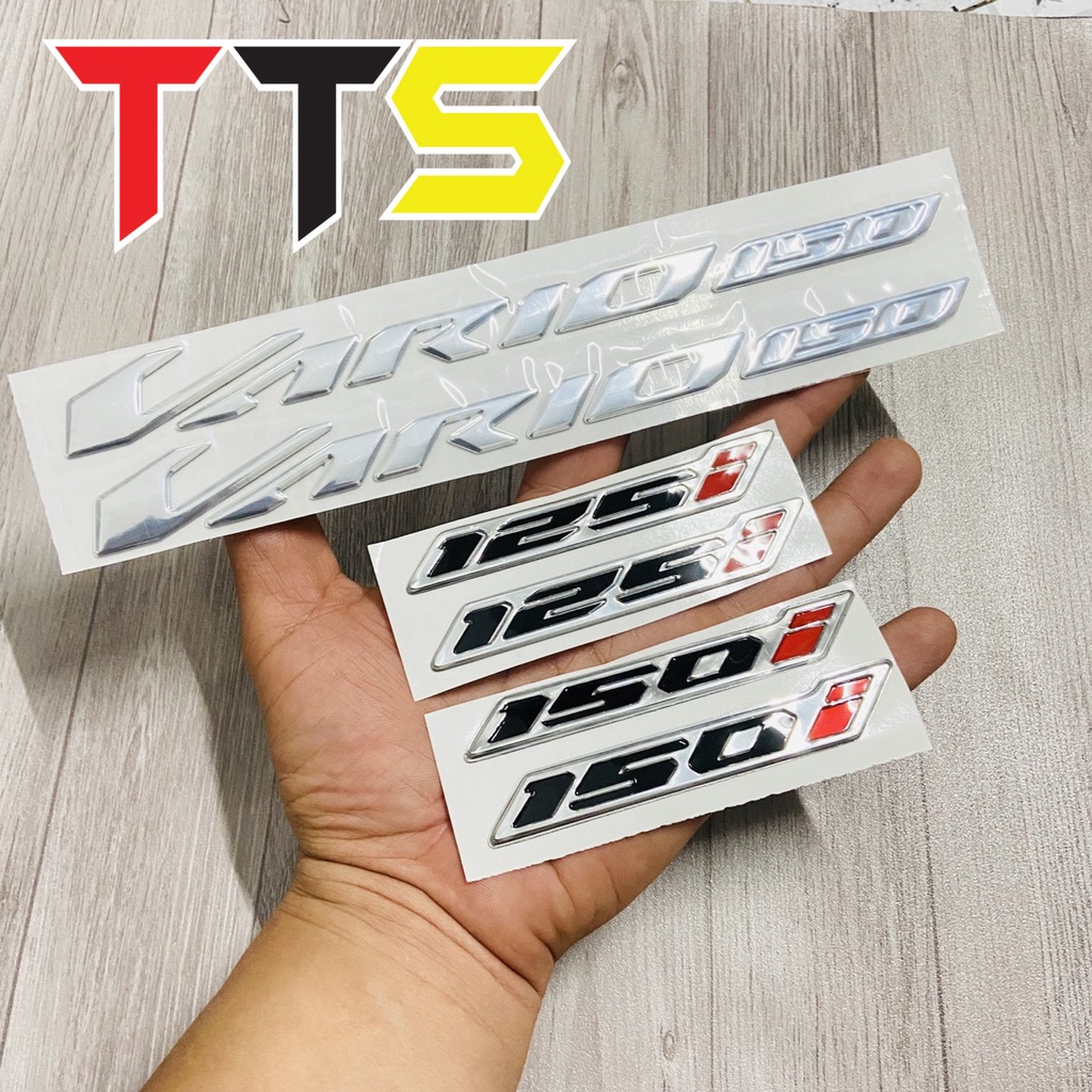 ( Hàng siêu cấp ) Tem chữ dán VARIO kèm số 125i, số 150i chất liệu nhựa cứng chống nước