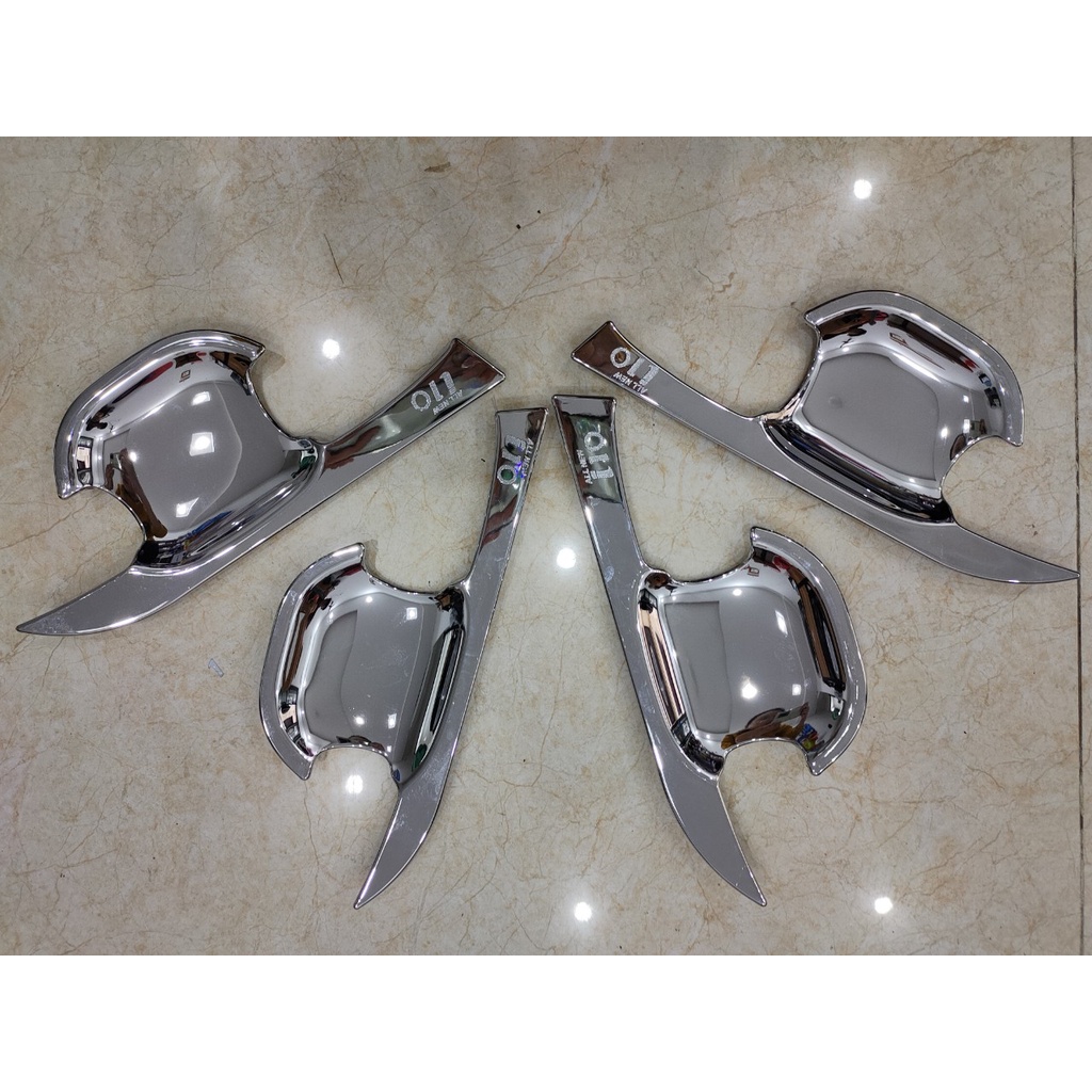 Ốp Tay Cửa Và Hõm Cửa Xe Grand I10 2021 2022 Mạ Crom Cao Cấp Chống xước tay cửa làm đẹp cho xe
