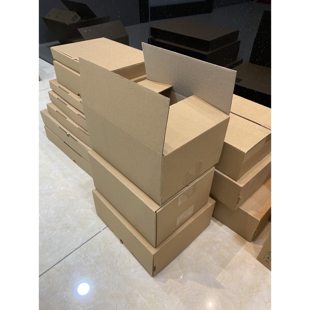 Hộp 15x15x13 cm - 50 hộp carton trơn giá rẻ