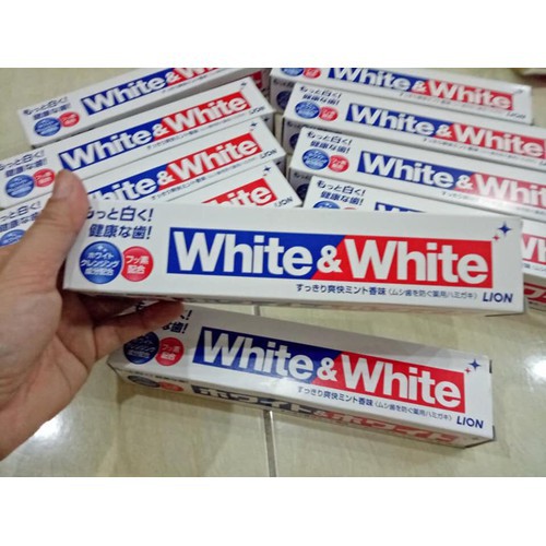 Kem đánh răng Lion White &amp; White Nhật Bản