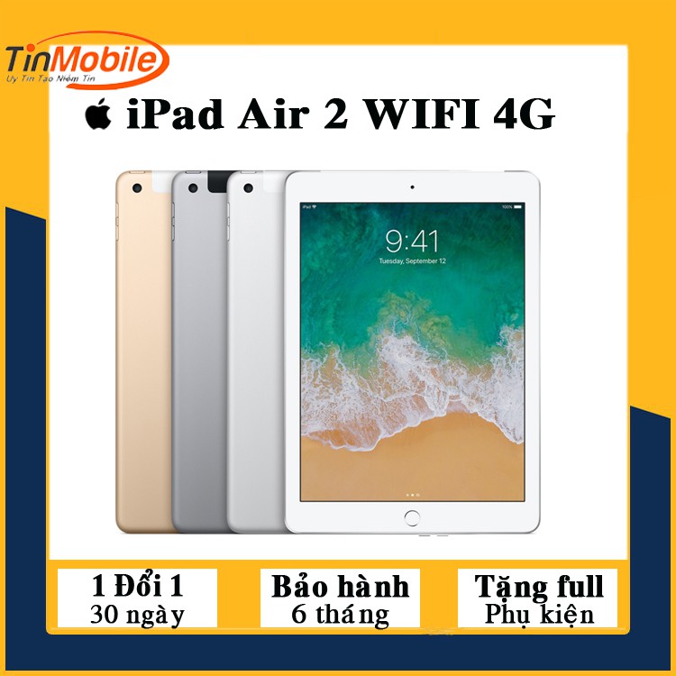 Máy Tính Bảng iPad Air 2 - 128Gb/ 64Gb/ 32Gb/ 16Gb (4G + Wifi) Zin Đẹp 99% Như Mới | BigBuy360 - bigbuy360.vn