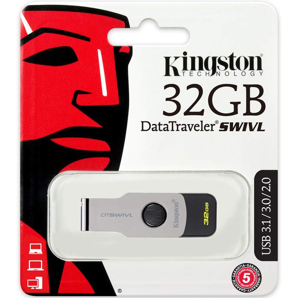 USB 3.1 Kingston DataTraveler Swivl 32GB 100MB/s DTSWIVL | BigBuy360 - bigbuy360.vn