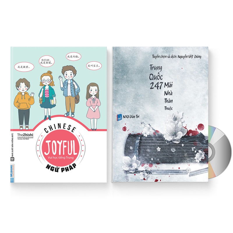 Sách - Combo 2 sách: Joyful Chinese – Vui học tiếng Trung – Ngữ pháp + Trung Quốc 247 Mái Nhà Thân Thuộc + DVD quà tặng