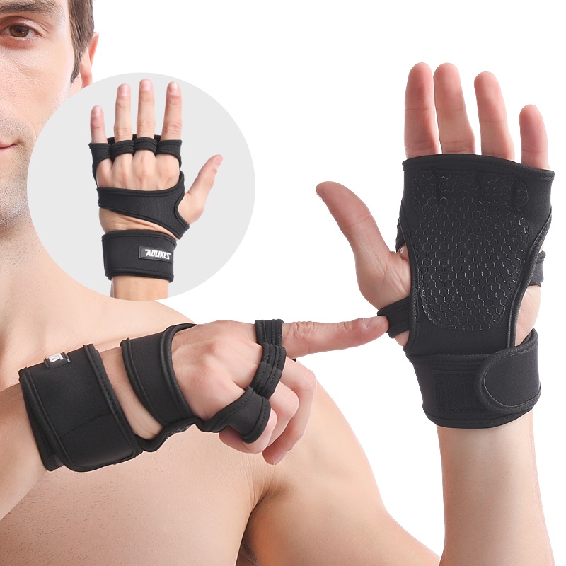 Găng tay nâng tạ tập gym AOLIKES A-117 Weight Lifting Glove