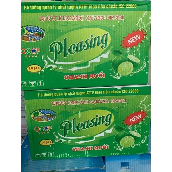 Nước khoáng chanh muối Quang hanh pleasing vị chanh muối