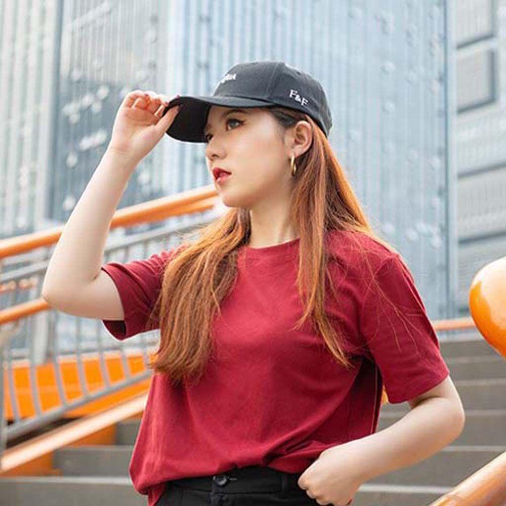 Mũ Lưỡi Trai Cotton Màu Sắc Đơn Giản Thêu Chữ Phong Cách Hiphop Cá Tính
