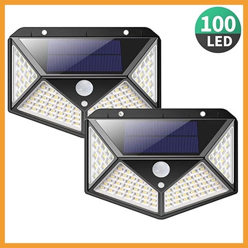 Giá rẻ số 1 -  Đèn năng lượng mặt trời solar 100 led siêu sáng cảm biến ánh sáng và chuyển động  - Freeship