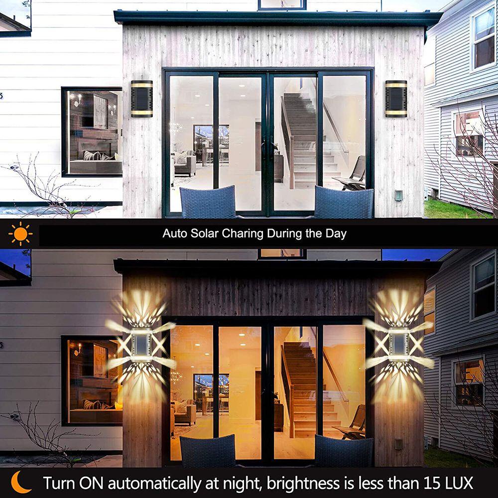 GOGOUP Đèn Năng Lượng Mặt Trời Cảm Biến Tự Động Dùng Trang Trí Ngoài Trời