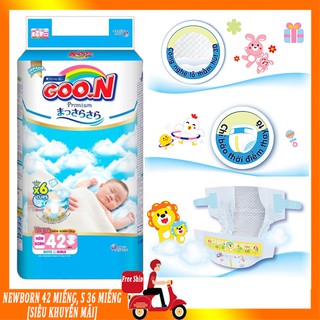 Bỉm goon newborn 42 miếng , s 36 miếng - mẫu mới