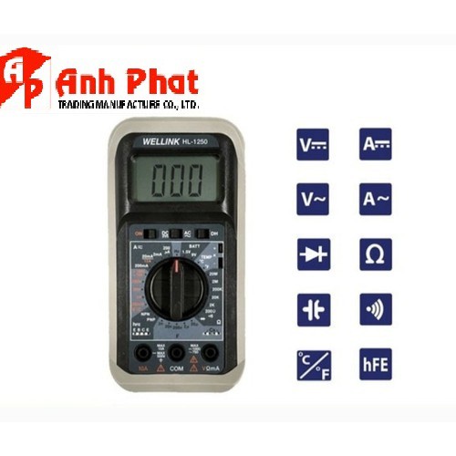 Đồng hồ vạn năng hiện số điện tử Wellink HL-1250 - Chính Hãng