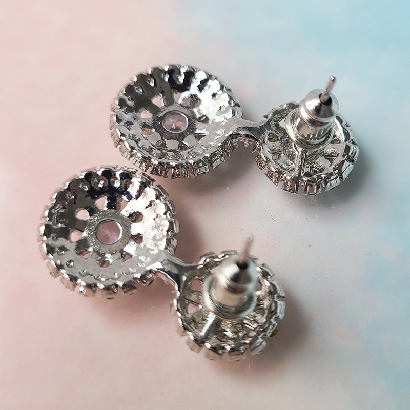 Khuyên Tai Đính Đá Zircon Trắng Kiểu Giọt Nước Phong Cách Cổ Điển Sang Trọng Thời Trang Cho Nữ