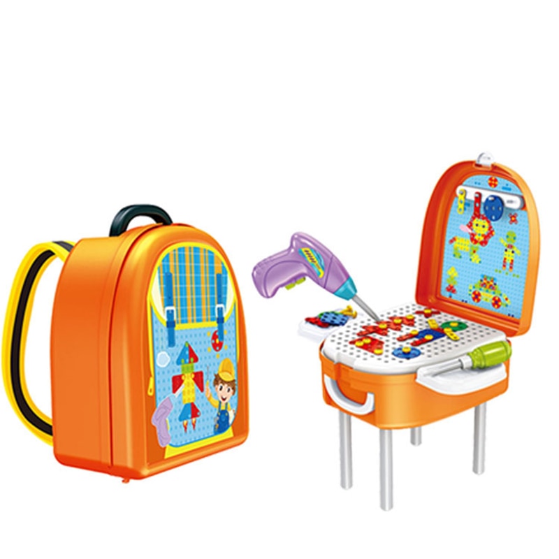 Children Pretend Play Toys Kits Backpack Toys Girl Kitchen/Shop/Tool/Dresser Play Role educational Toys For Kids Christmas Gift