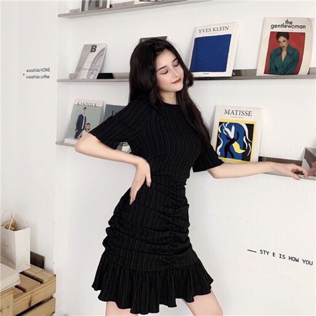 [Mã FASHIONT4WA2 giảm 10K đơn 50K] Chân váy nhún hai bên - hình thật | BigBuy360 - bigbuy360.vn