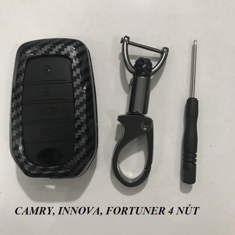 ốp chìa khóa Carbon Toyota Camry, Innova, Fortuner, Altis, Wigo