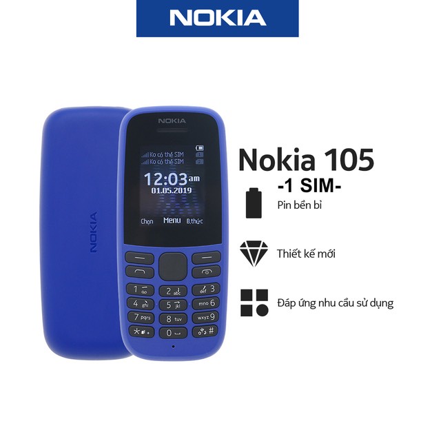 Điện thoại Nokia 105 1 sim mẫu mới