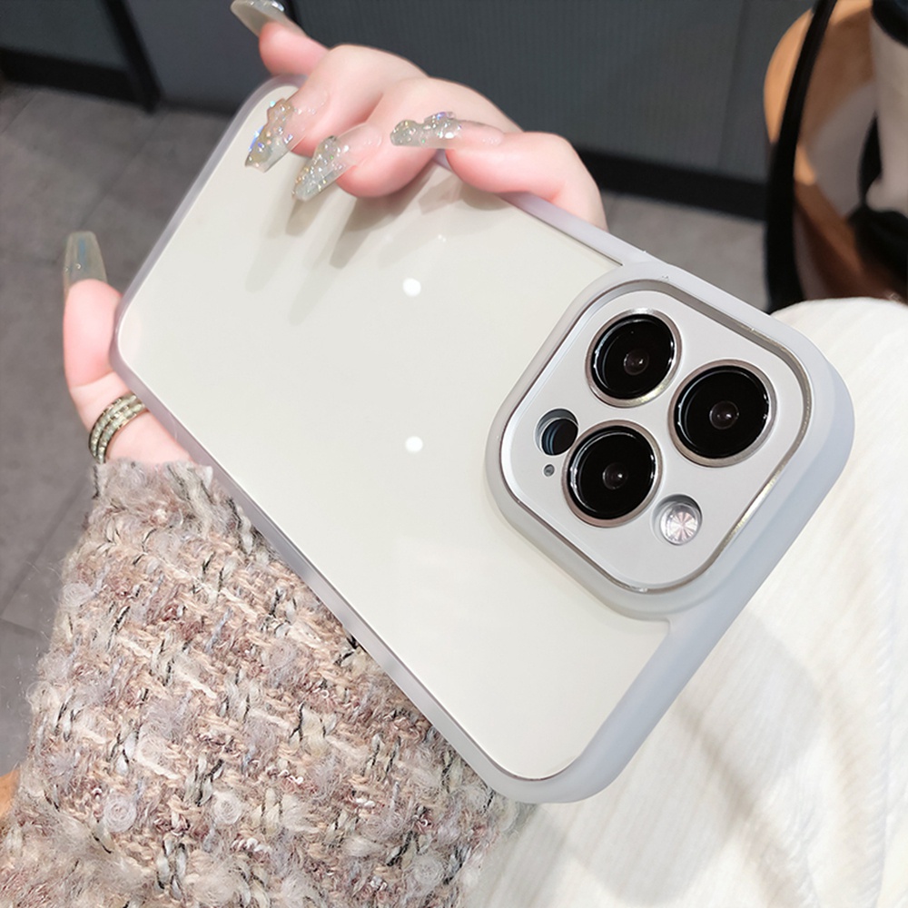 Ốp Điện Thoại Trong Suốt Chống Sốc Bảo Vệ Ống Kính Máy Ảnh Cho iPhone 14 Pro MAX 11 12 13 Pro MAX 14 Plus