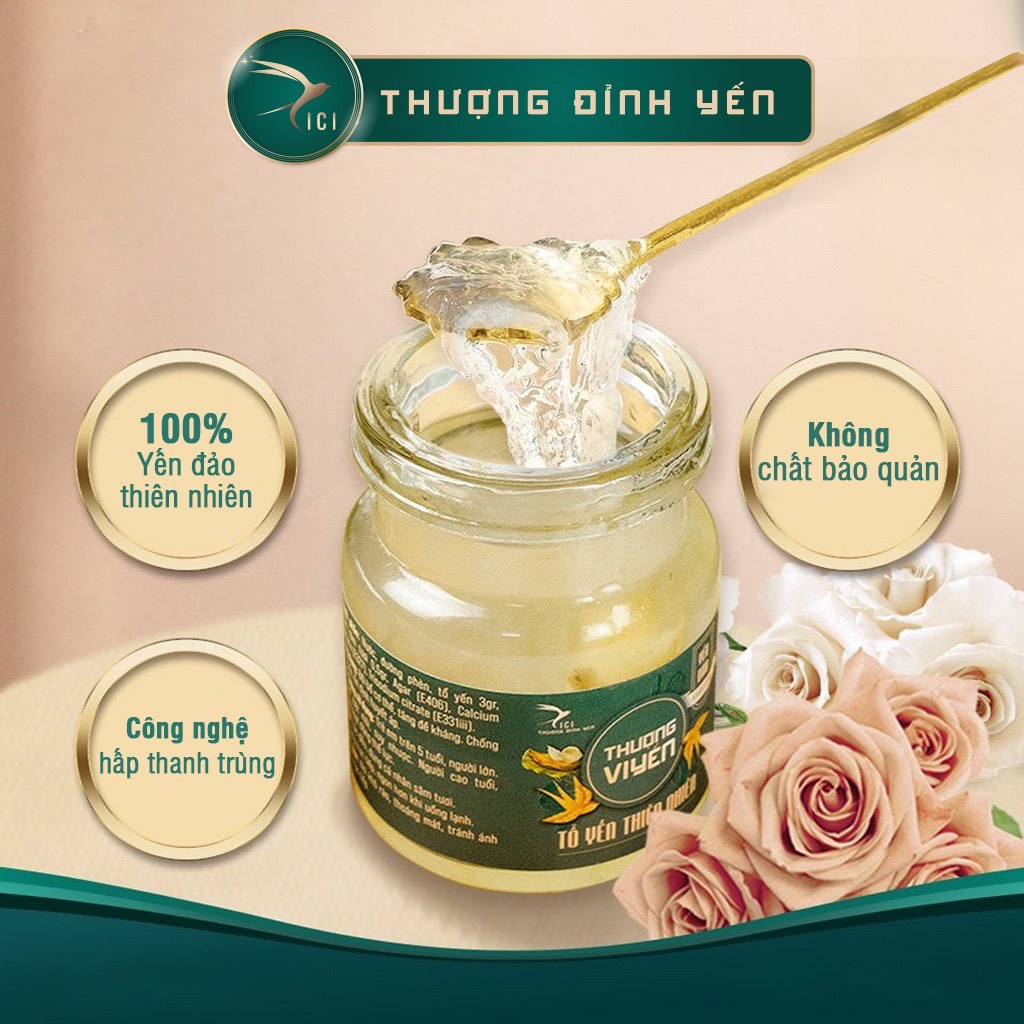 Tổ Yến Chưng Sẵn CICI THƯỢNG VY YẾN Đông Trùng Hạ Thảo/Nhân Sâm.Tăng Cường Miễn Dịch , 1 Hũ x 70ml