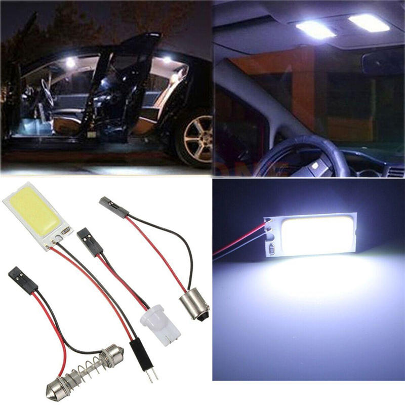 Colorfulswallowfly HID White 24COB LED Panel Light For Car Interior Door Trunk Map Dome Light CSF