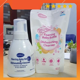 Nước rửa bình sữa Unimom Hàn Quốc 500ml (Dạng chai tạo bọt)