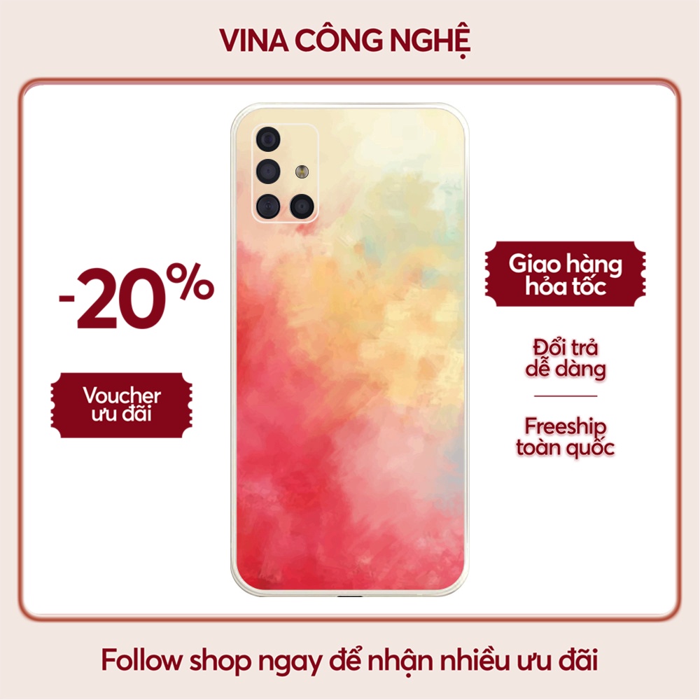 Ốp lưng Samsung A71/A02S/A12/A22 4G/A32/....dẻo cạnh vuông bảo vệ camera hình Water Colour