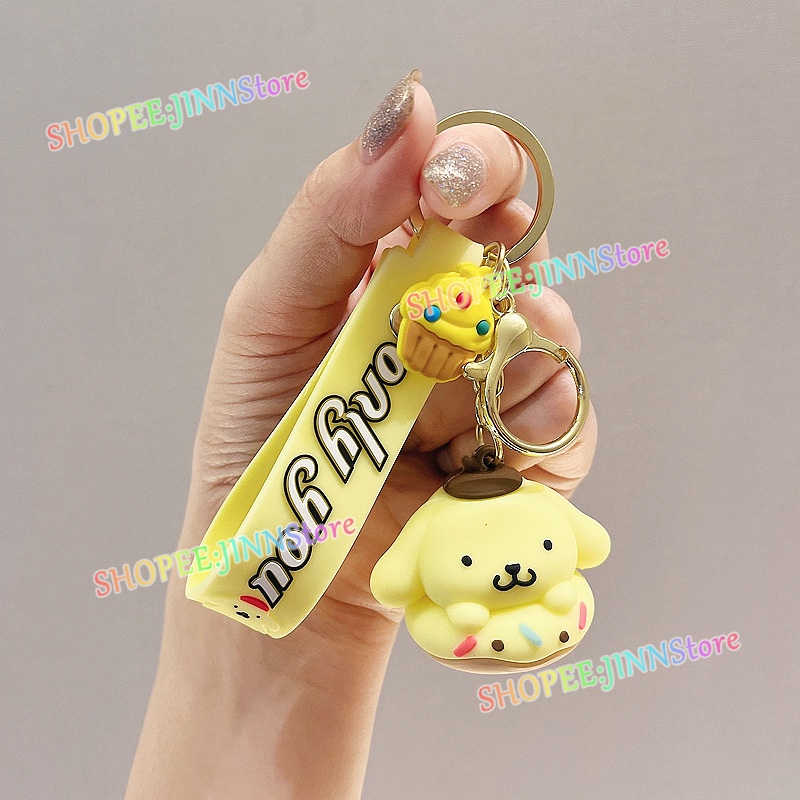 JINN Móc khóa Sanrio Melody Kuromi Kitty Cinnamoroll Phim hoạt hình Búp bê Móc khóa Quà tặng Túi Mặt dây chuyền Quà tặng