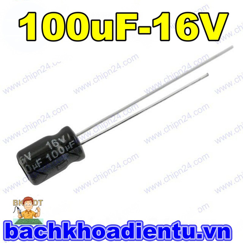 [10c] Tụ hóa 100uF-16V