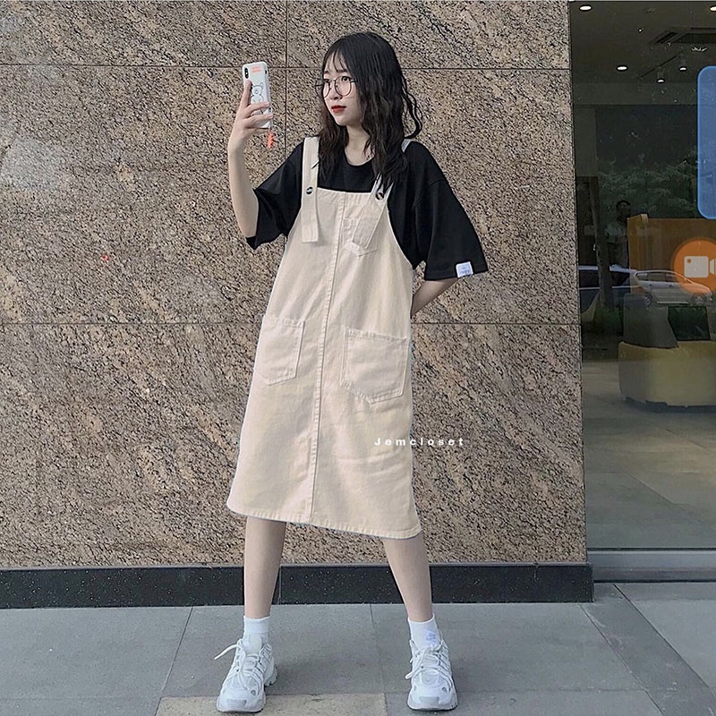 Váy Yếm 2 Túi Trước Chất Thô Hàn Cực Xinh M565- Lolla_Fashion