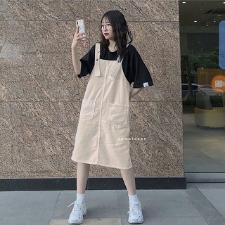 Váy Yếm 2 Túi Trước Chất Thô Hàn Cực Xinh M565- Lolla_Fashion