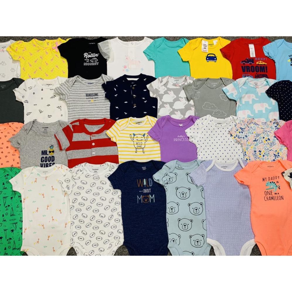 Bộ Bodysuit Cộc Tay Nhiều Họa Tiết Cho Bé Trai Và Bé Gái từ 3-14kg