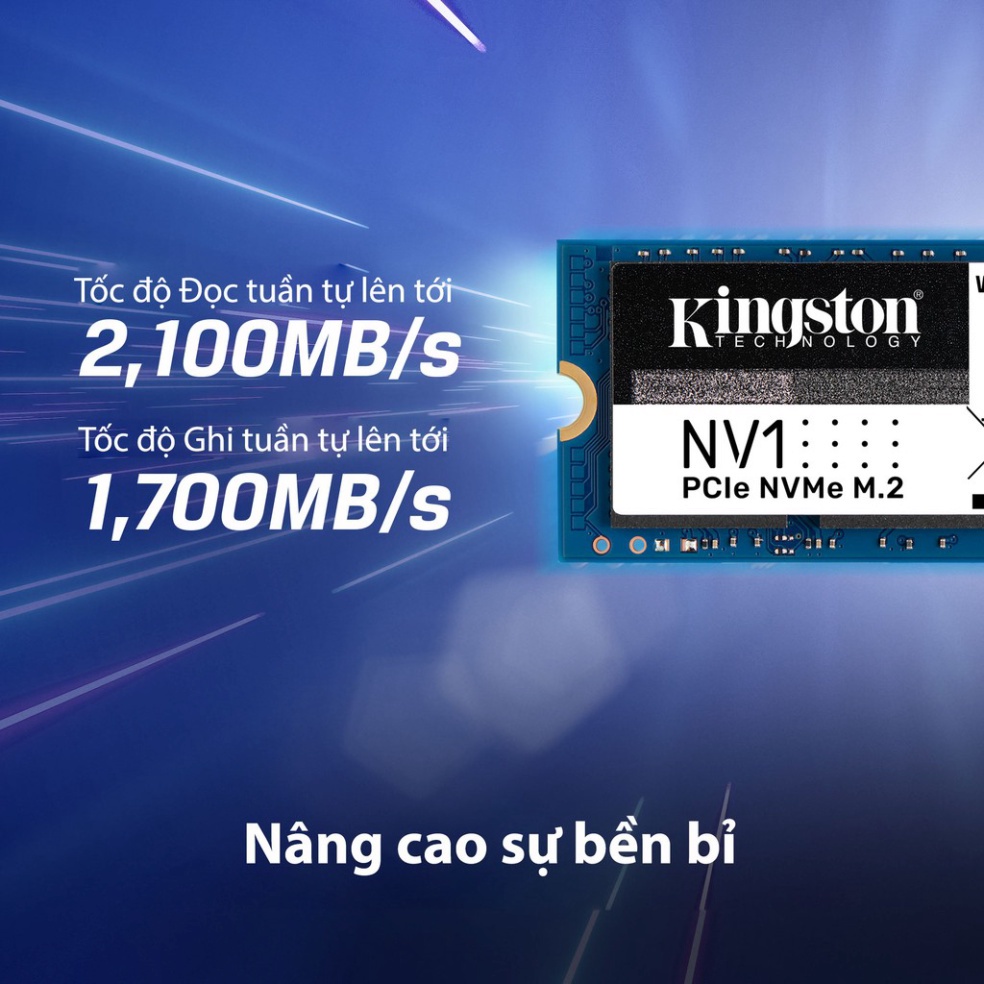 Ổ cứng SSD Kingston NV1 NVMe PCIe M.2 tốc độ 2100/1700MB/s SNVS | BigBuy360 - bigbuy360.vn