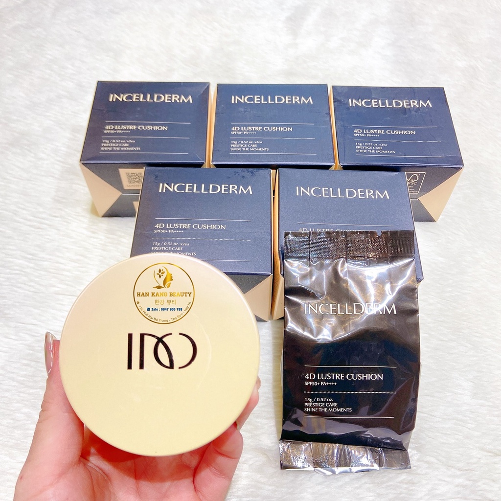 Phấn Nước dưỡng trắng da che phủ khuyết điểm 4D lustre cushion SPF50+ PA++++ (mẫu mới)