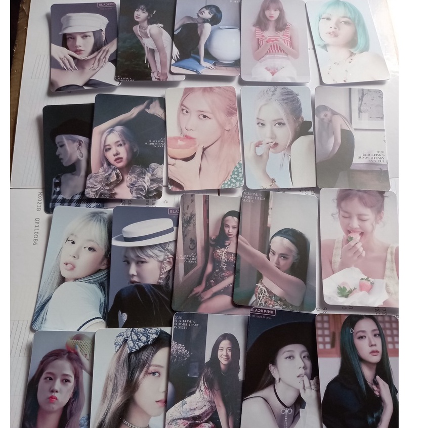 Set 20 card giấy bo góc in 1 mặt ảnh nhóm BLACKPINK có đủ 4 thành viên