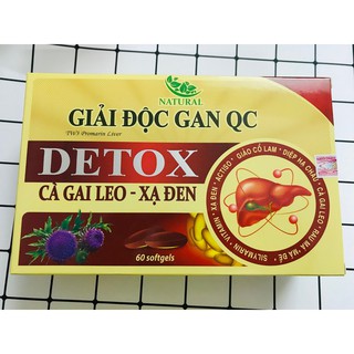 Viên uống bổ gan, giải độc gan QC từ cà leo gai, xạ đen