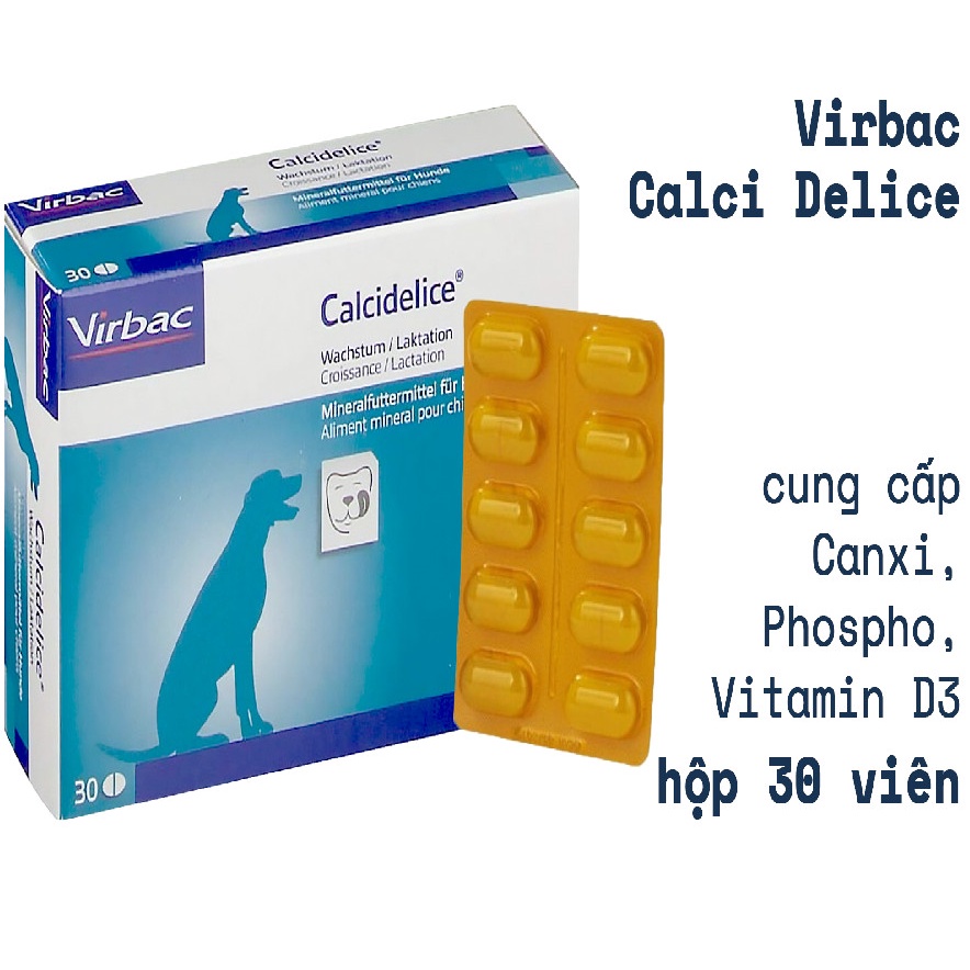 1 Viên Canxi cho chó mèo - Calci Delice nhập Pháp - Viên bổ sung canxi cho chó mèo
