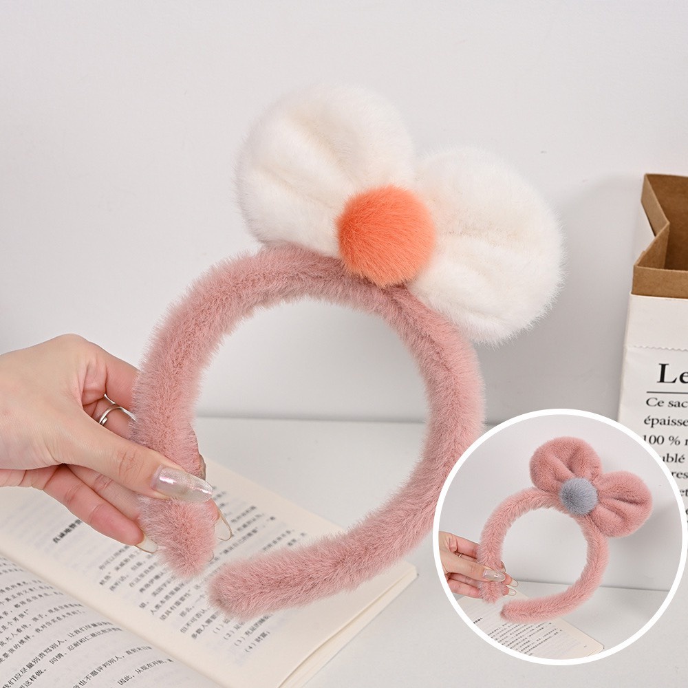 CC72 Cài tóc nữ băng  đô bờm tóc nữ Nơ nhung chục bông tròn nhỏ xinh