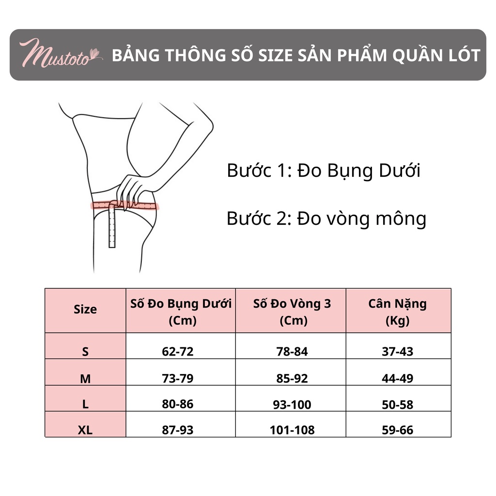 Quần Lót Nữ Lưng Thấp Viền Ren Microfiber Mịn Mượt Siêu Thoải Mái (Mustoto MQ30)