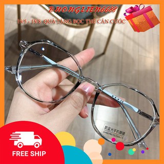 [FREESHIP ] Kính mắt gọng đa giác phong cách retro Hàn Quốc thời trang cho nữ