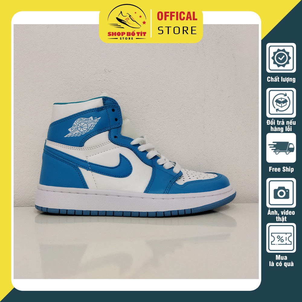 Shopbotit - Giày Thể Thao Jordan 1 xanh dương Cổ cao Siêu Đẹp Dành Cho NAM NỮ