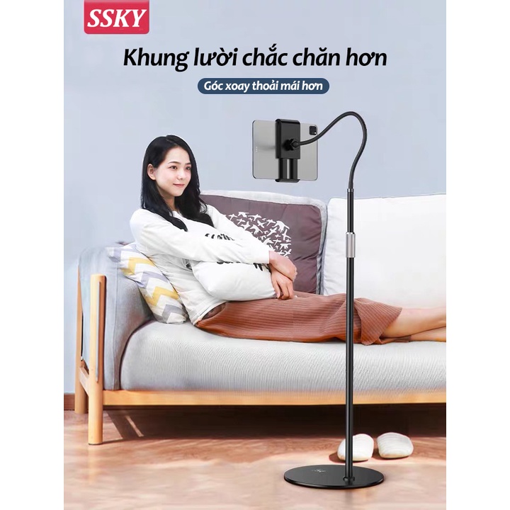 SSKY,sẵn hàng,giá đỡ điện thoại di động,giá đỡ máy tính bảng,đế chắc chắn,có thể xoay 360°