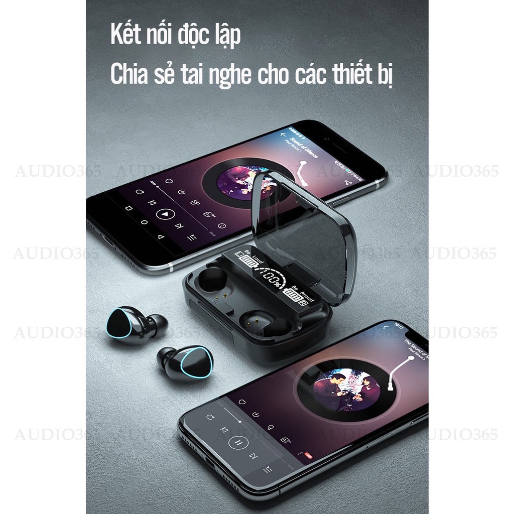 Tai Nghe Bluetooth M10 Pro Tai Nghe Không M10 Pro Phiên Bản Nâng Cấp Pin Trâu, Nút Cảm Ứng Tự Động Kết Nối