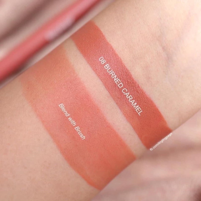 Son Lì Kèm Cọ Baby Bright MM Mineral Matte Lip Paint Màu 08 tone Cam Nude