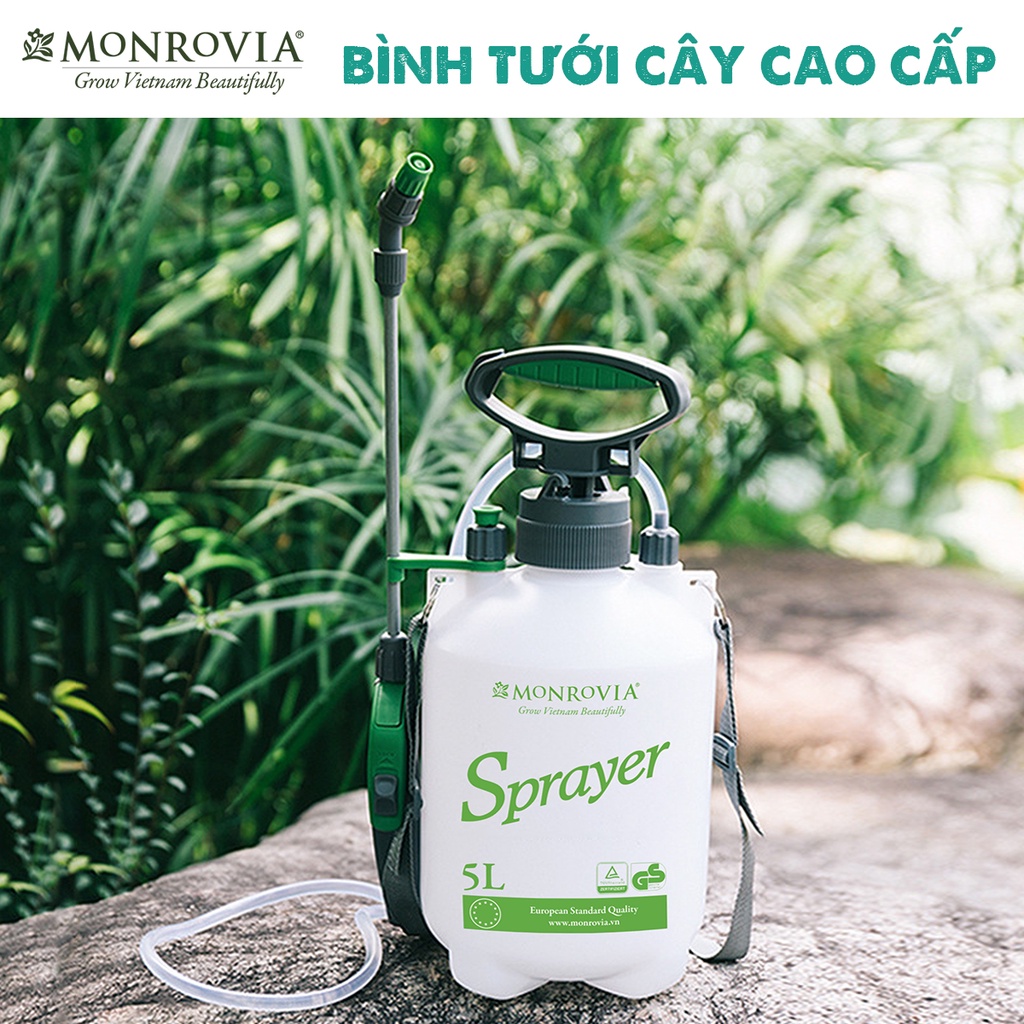 Bình tưới cây MONROVIA 5 lít, phun hai chế độ, áp suất lớn, tiêu chuẩn Châu Âu