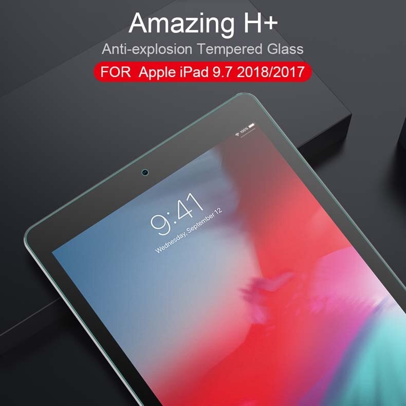 Miếng dán màn hình kính cường lực cho iPad 9.7 2017 / 2018 / Air / Air 2 hiệu Nillkin Amazing H+ Pro - Hàng chính hãng