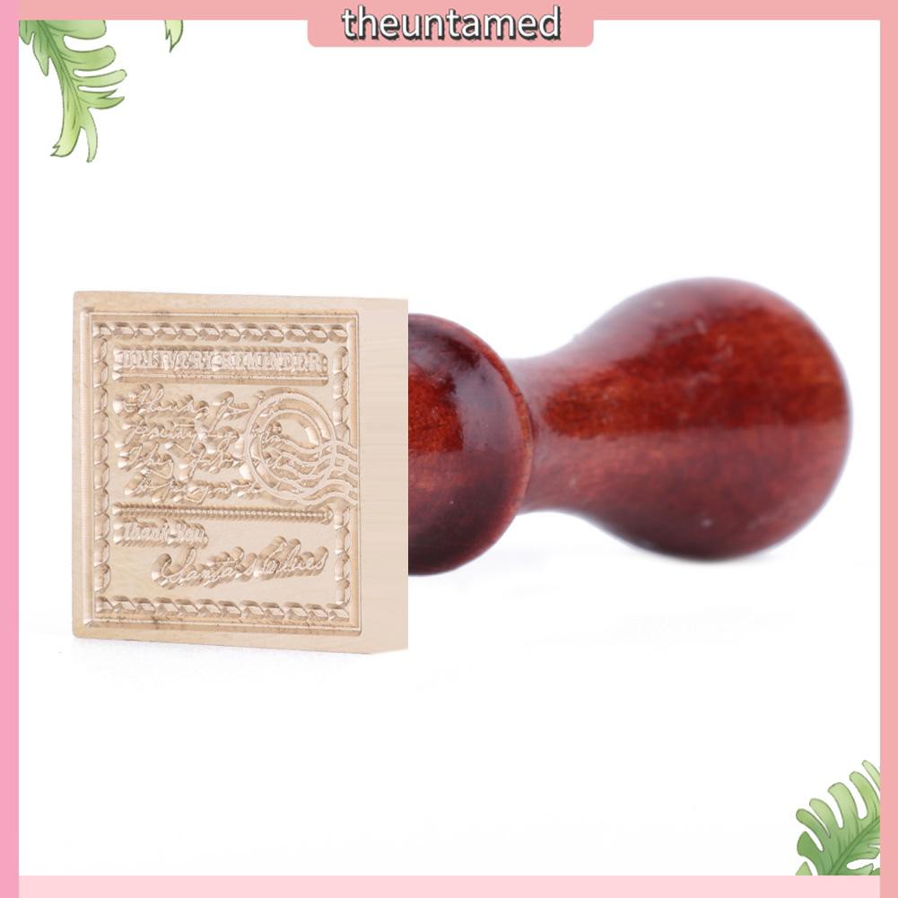 Con dấu hình vuông vintage dùng trang trí lưu bút DIY