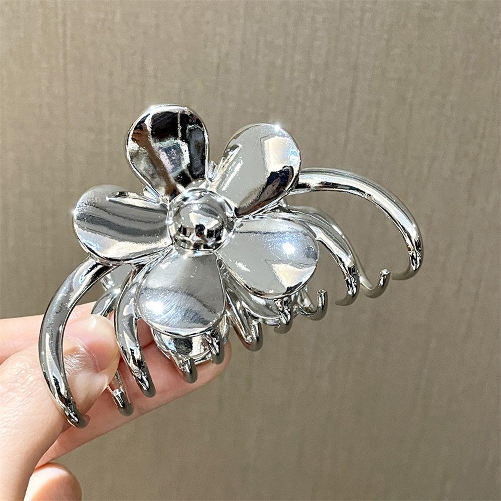 FORBETTER Kẹp Tóc Hình Cá Mập Đính Hoa Nhỏ Xinh Xắn Thời Trang Mùa Hè Cho Nữ