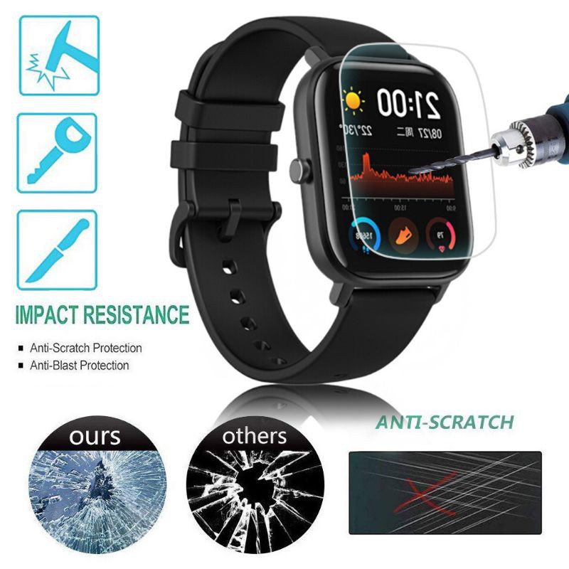2 / 5 Miếng Dán Bảo Vệ Màn Hình Cho Đồng Hồ Huami Amazfit Gts