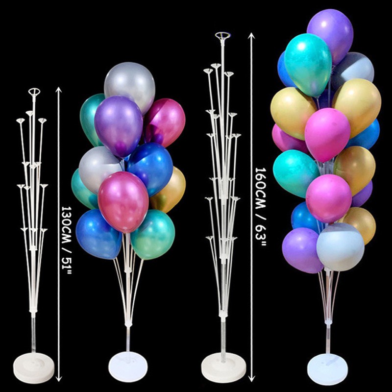 Set bóng bay sinh nhật kèm  trụ gắn bóng đế giả chất liệu mika cao 160cm ,trang trí sinh nhật ,tiệc cưới
