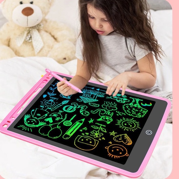 Bảng Điện Tử Thông Minh Nhiều Màu Tự Xóa Màn LCD 8.5 inch Cho Bé Tập Viết, Vẽ Đồ Chơi Giáo Dục Cho Bé